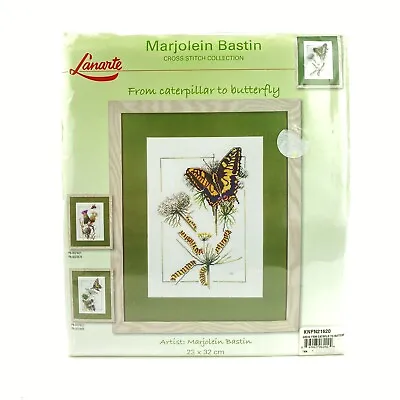 Lanarte Marjolein Bastin Cross Stitch Kit Caterpillar To Butterfly #33790 • $74.86