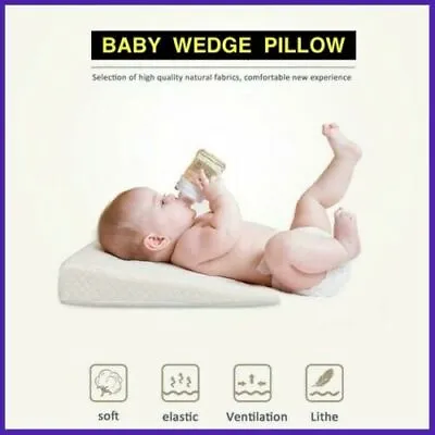 £11.97 • Buy New BABY FLAT Wedge Pillow Reflux Anti Colic Cushion Cot Bed Pram Crib Foam Head