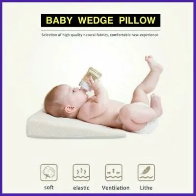 New BABY FLAT Wedge Pillow Reflux Anti Colic Cushion Cot Bed Pram Crib Foam Head • £11.97