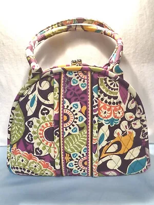 Vera Bradley Eloise Plum Crazy Kisslock Handbag Shoulder Bag • $19.95