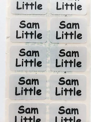 60 MINI Printed Name Labels/Tags IRON-ON School Tapes Soft Fabric INC POSTAGE • £7.99