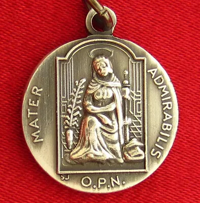 Vintage MARY JESUS Medal Religious MOTHER MOST ADMIRABLE Catholic Holy Pendant • $14.99