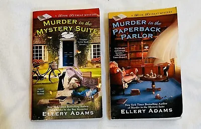 Lot Of Two Ellery Adams BOOK Retreat MYSTERY Series  Paperbacks Cozy Mystery • $8.95
