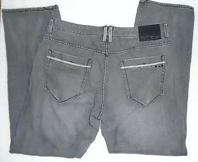 Sean John Hamilton Gray Denim Jeans 38x33 Factory Distressed Side  Pocket NEWOT • $26.95