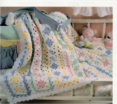 Granny's Love Baby Afghan Crochet Pattern • $1