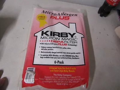 Kirby Microallergen Plus Vacuum Bags Set Of 6 F Style Twist Style • $14.99