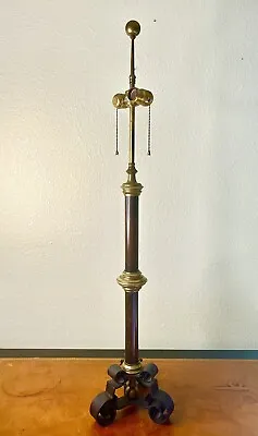 Vintage Italian Chapman Iron & Brass Table Lamp 40” Tall  • $133.50