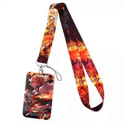 Demon Slayer Kimetsu No Yaiba Anime Kyōjurō Rengoku Lanyard With ID Badge Holder • $7.99