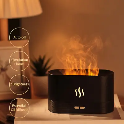 210ml 3D Flames Essential Oil Diffuser Aroma Humidifier USB Air Purifier Decor • $16.99