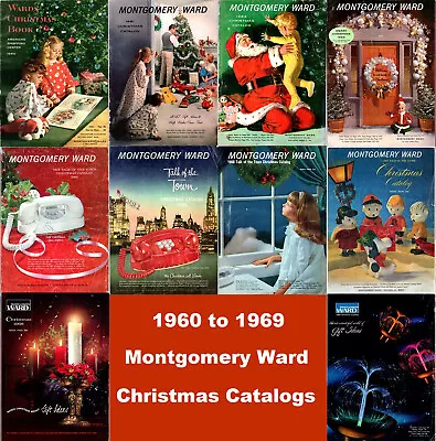 1960-1969 Montgomery Ward Christmas Catalogs On Disc - In PDF Format • $59.99