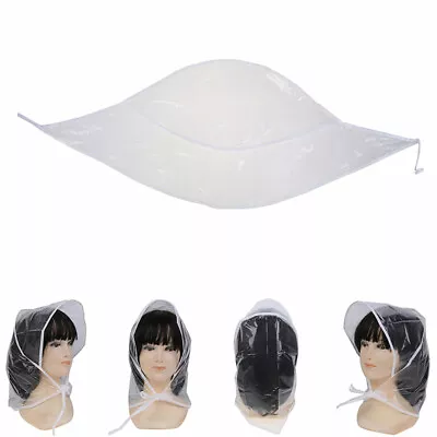 1Pcs Protect Hairstyle Rain Hat Plastic Bonnet For Women And Lady Clear.AU HF:da • £3.32