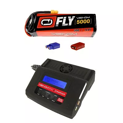 Venom Fly 30C 4S 5000mAh 14.8V LiPo Battery And Pro 2 Charger Combo • $166.98