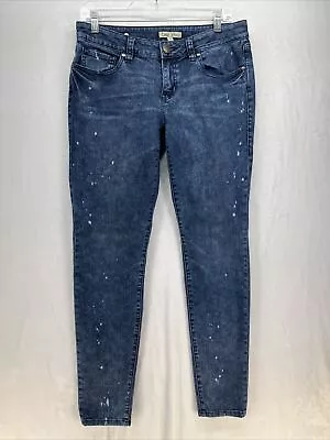 CAbi Constellation Wash Skinny Jean Women’s Sz 6 Acid Wash Bleach Splatter • $24.99