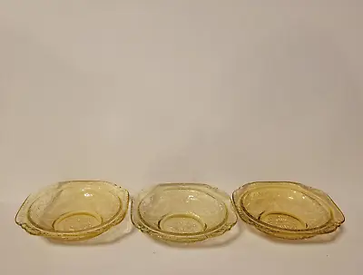 3 Federal Glass Madrid Amber Small Fruit/dessert Bowls 5  • $9.99