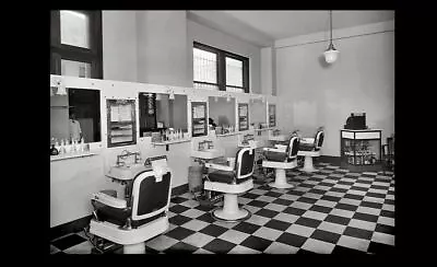 1925 Vintage Barber Shop PHOTO Prohibition-era Washington DC • $5.68