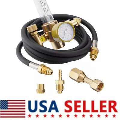 Argon Regulator TIG Welder MIG Welding CO2 Flowmeter & 6.6 Ft Hose W/ Adapters • $35.99