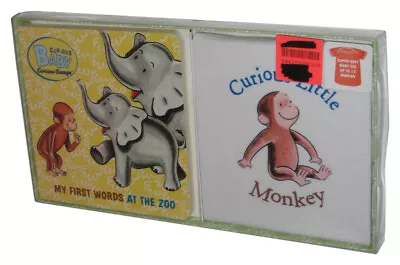 Curious George Baby My First Words At The Zoo (2010) Book & T-Shirt Gift Set • £31.88