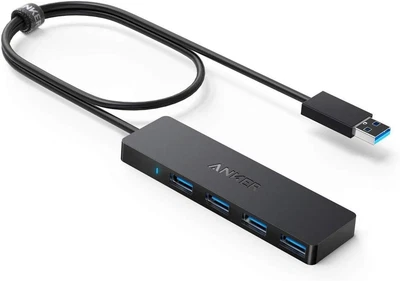 $24.89 • Buy Anker 4-Port USB 3.0 Hub Ultra-Slim Data USB Hub With 2 Ft Extended Cable NEW AU