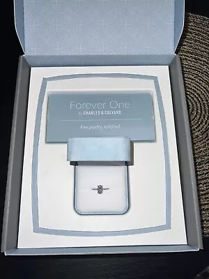 Charles And Colvard Forever One Oval Moissanite Engagement Ring 14k White Gold • $1350