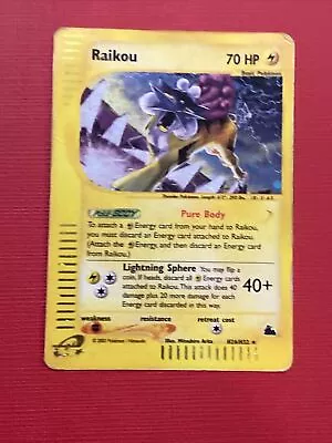 Raikou H26/H32- Holo Rare Pokémon TCG Skyridge E-series Holo • $110.81