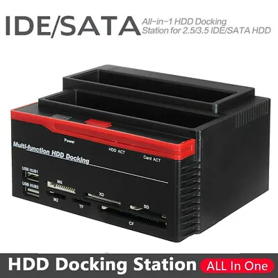 £21.10 • Buy USB 2.0 To IDE/SATA External Hard Drive Docking Station 2 Bay 2.5  3.5  HDD Dock