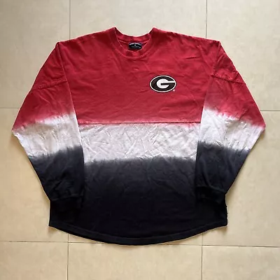 Spirit Jersey Georgia Bulldogs Long Sleeve Red White Blue Adult XL • $19.95