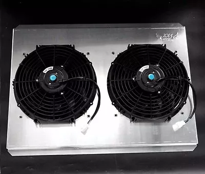 KKS RADIATOR SHROUD & 2X12  FAN FOR 80 81 82 83 84 Ford F150 F250 F350 BRONCO V8 • $169