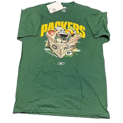 Vintage Reebok NFL Green Bay Packers Graphic L Shirt 4320 • $4.99