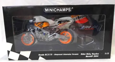Model Art MiniChamps 1:12 Nicky Hayden Honda RC211V Repsol Honda 2004 • $175