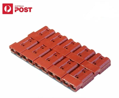 $18.95 • Buy 10x Connectors Anderson Style Plug DC Power 50AMP Solar Caravan 6AWG RED
