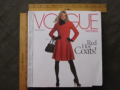 Store Counter Display VOGUE PATTERNS Catalog  Book RED HOT COATS! Hardcover 2007 • $49.99