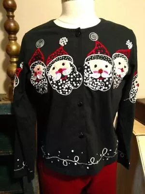 Michael Simon S/m Embellished Santa Sweater • $99