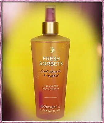 Victoria's Secret FRESH SORBETS Iced Peach & Violet Fragrance MIST SPRAY 8.4 OZ • $15.95