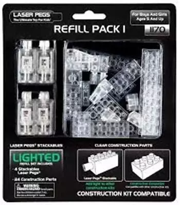 Lot Of 4 Laser Pegs 1170 Refill Pack I Lighted Stackables Green Building Blocks • $34.24