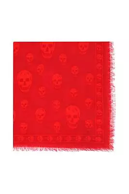 Alexander Mcqueen Skull Scarf In Light Wool • $200