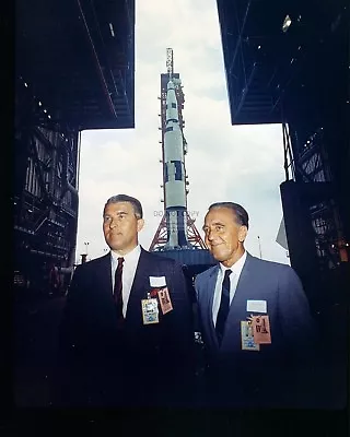 Wernher Von Braun & Kurt Debus At Saturn 500f Rollout - 8x10 Nasa Photo (ep-546) • $8.87