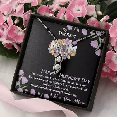 Mother Personalized Necklace Child's Birthstones Mothers Day MOM Gift Best Mom! • $33.97