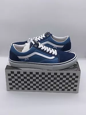 Vans Skate Old Skool Sneakers Navy White Classic Skate Shoes Men Size 11.5 • $60