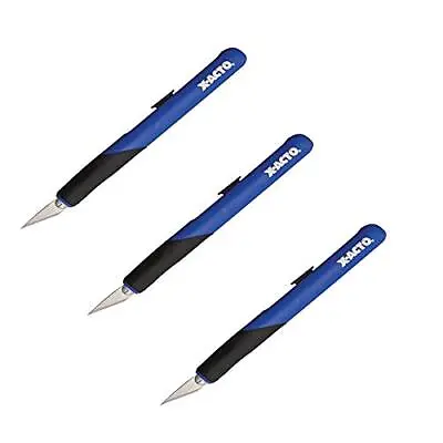 ELMERS X-Acto Retract-A-Blade Knife 11 Blade-Blue/Black (X3204) 3 Pack • $30.97