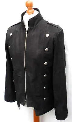 HAND MADE Mans REAL LEATHER COAT JACKET MILITARY TUNIC HUSSARS GOTH STEAMPUNK • £71.99