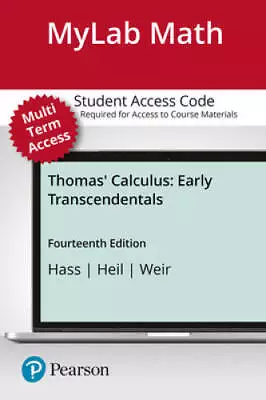 MyMathLab Plus Pearson EText -- Standalone Access Card -- For Thomas Cal - GOOD • $37.11