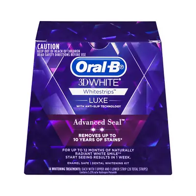 $42 • Buy Oral-B 3D White Luxe Advance Seal Whitestrips, 14 Teeth Whitening Treatments
