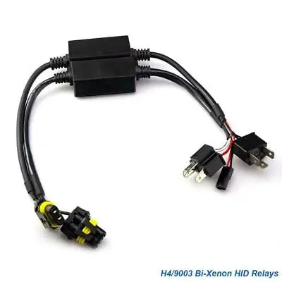 $9.99 • Buy 2pcs Easy Relay Harness For H4 9003 Hi/Lo Bi-Xenon HID Bulbs Wiring Controllers