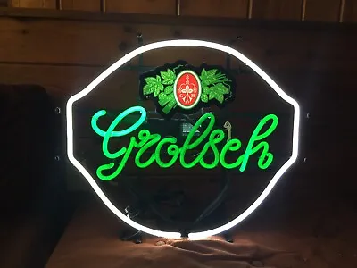$195 • Buy Vintage 1998 Grolsch Beer Advertising Hanging Neon Sign P/Up Only Hillsboro,NJ