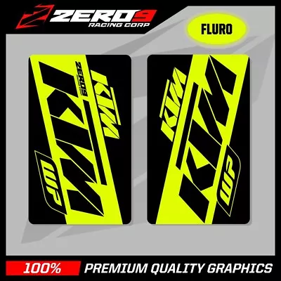 Wp Upper Fork Decals Motocross Graphics Mx Graphics Se1 Black Fluro Yel • $30.93