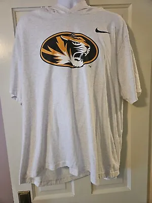 Nike Missouri Tigers Hooded T Shirt 3 XL/3TG DRI-FIT Short Sleeve • $21.95