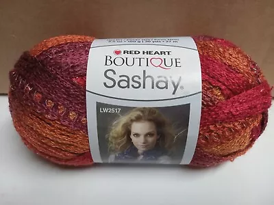 NEW Red Heart Boutique SASHAY METALLIC~Ribbon Yarn~SALSA Lot 214 3.5 Oz • $9.99