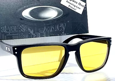 Oakley HOLBROOK XL Matte Black W POLARIZED Galaxy Yellow Amber Sunglass 9417 • $136.88