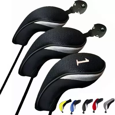 $21.16 • Buy 1/3/5 Fairway Woods Golf Club Head Covers Protective Headcover Golf Rod Sleeve
