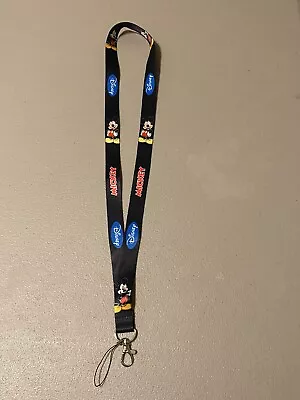 Disney Lanyard Mickey Mouse Black- Great For Pin Trading - ID/ Holder NEW • $8.50